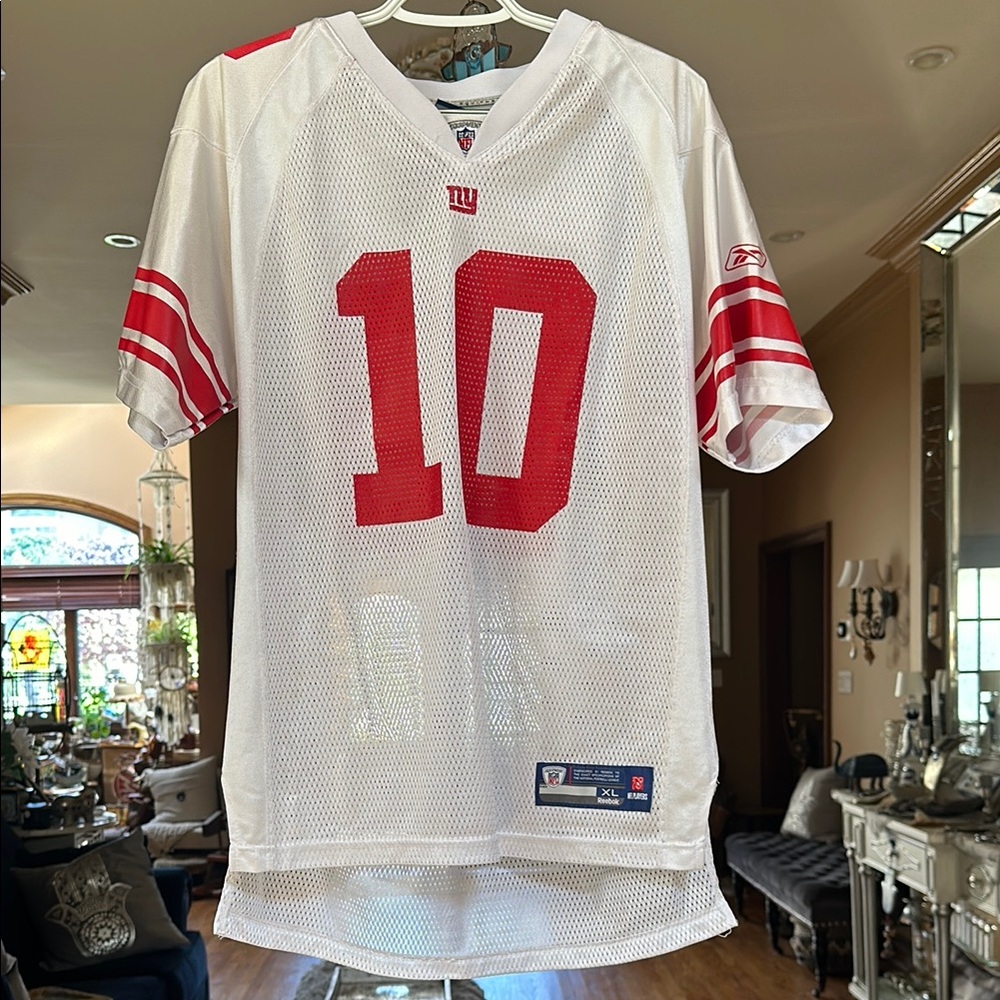 NFL Jersey Manning BY Giants 10 white red youth XL onfield Reebok
